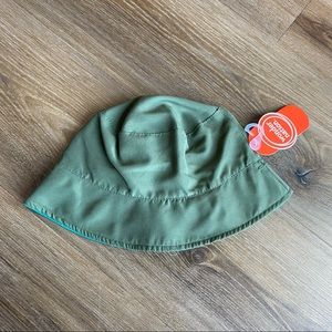 New - Reversible Green Teal Kids Toddler Boy Summer Sun Bucket Hat Velcro Strap